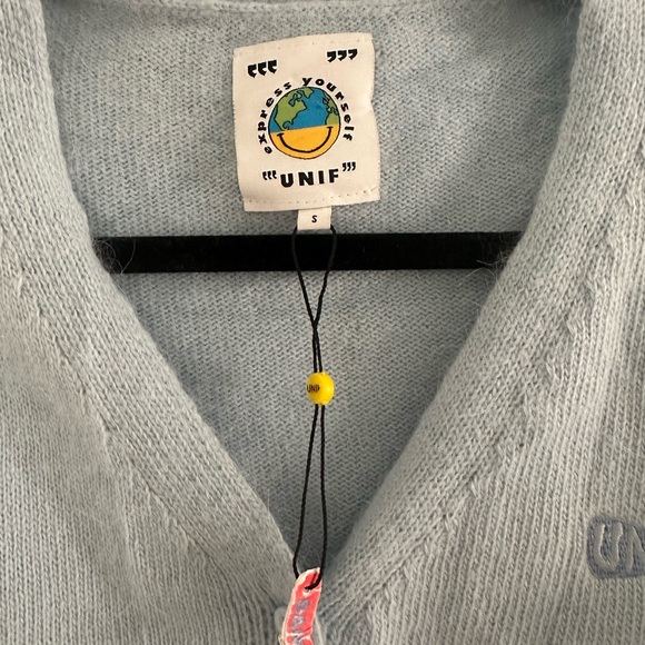 NWT UNIF Blue Button Sweater - Picture 2 of 8